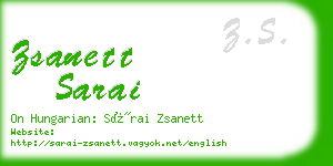 zsanett sarai business card